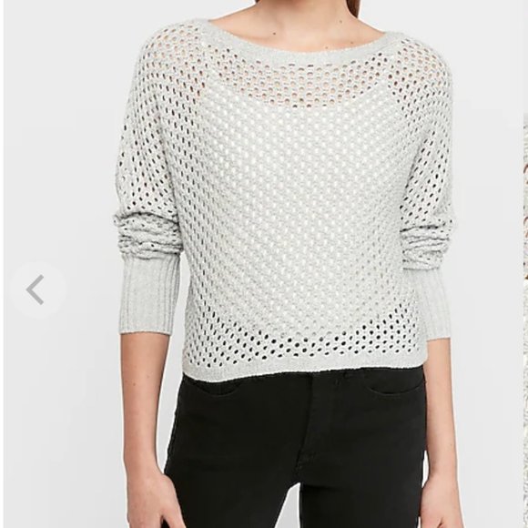 Express Open Stitch Dolman Sleeve Sweater - Picture 1 of 4